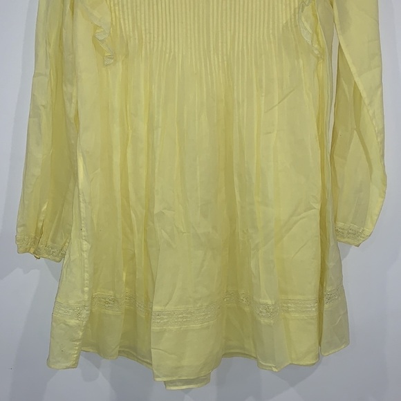 ARITZIA Wilfred Yellow La Boheme Elia Mini Babydoll Tunic Ruffle Dress Size XXS - Picture 13 of 17